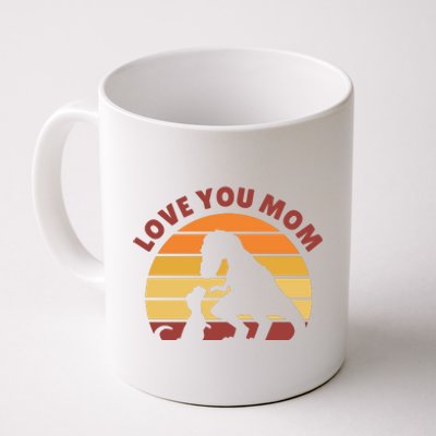 Love You Mom Dinosaur Coffee Mug