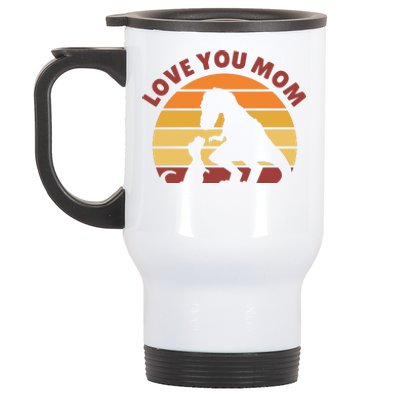 Love You Mom Dinosaur Stainless Steel Travel Mug