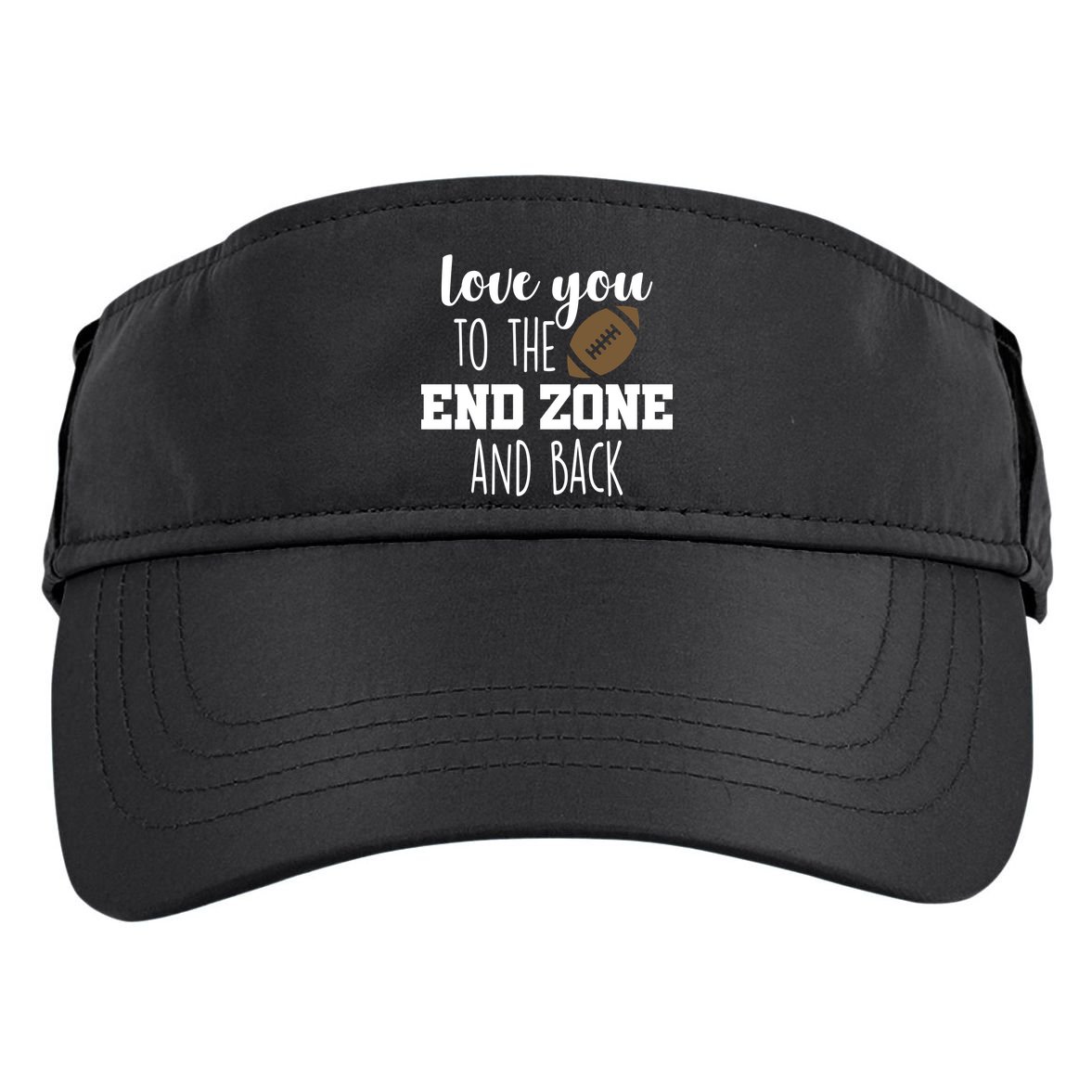 Love You To The End Zone And Back Adult Drive Performance Visor