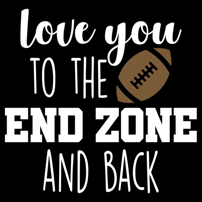 Love You To The End Zone And Back Women's V-Neck T-Shirt
