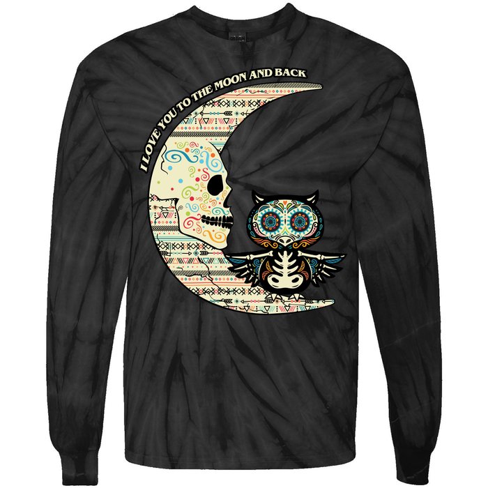 Love you to the moon and back Tie-Dye Long Sleeve Shirt