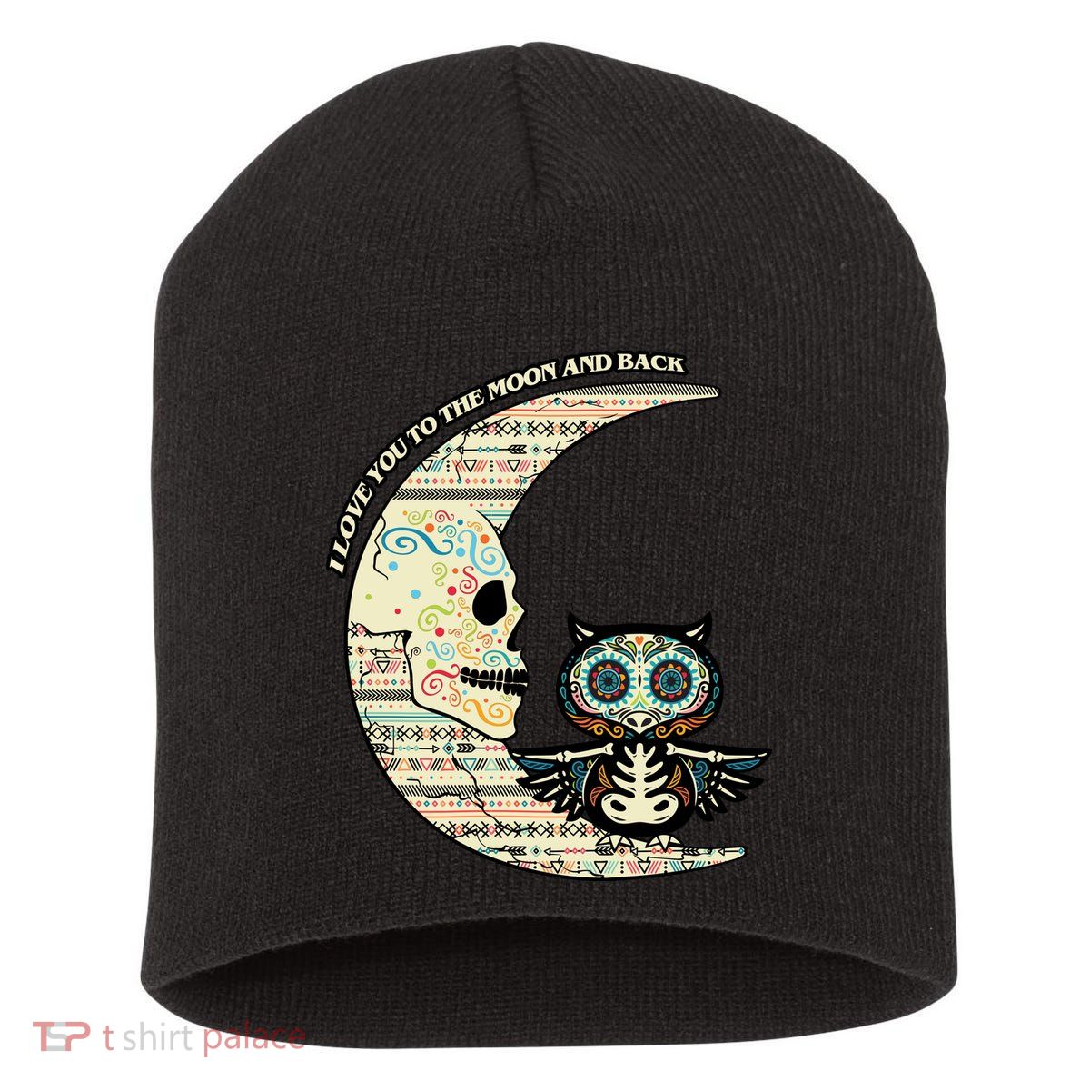 Love you to the moon and back Short Acrylic Beanie