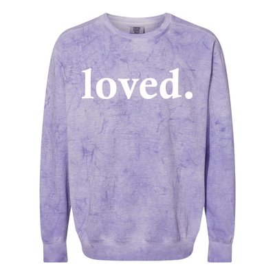 Loved. Valentine's Day Love Classic Logo Colorblast Crewneck Sweatshirt