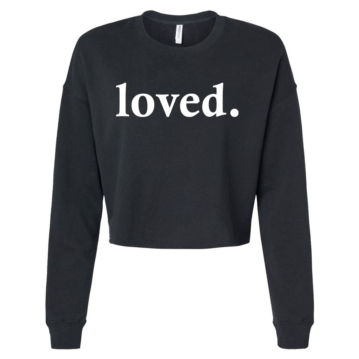 Loved. Valentine's Day Love Classic Logo Cropped Pullover Crew