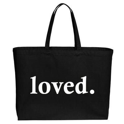 Loved. Valentine's Day Love Classic Logo Cotton Canvas Jumbo Tote