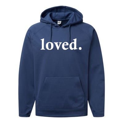 Loved. Valentine's Day Love Classic Logo Performance Fleece Hoodie