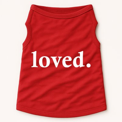 Loved. Valentine's Day Love Classic Logo Doggie Tank