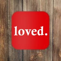 Loved. Valentine's Day Love Classic Logo Coaster