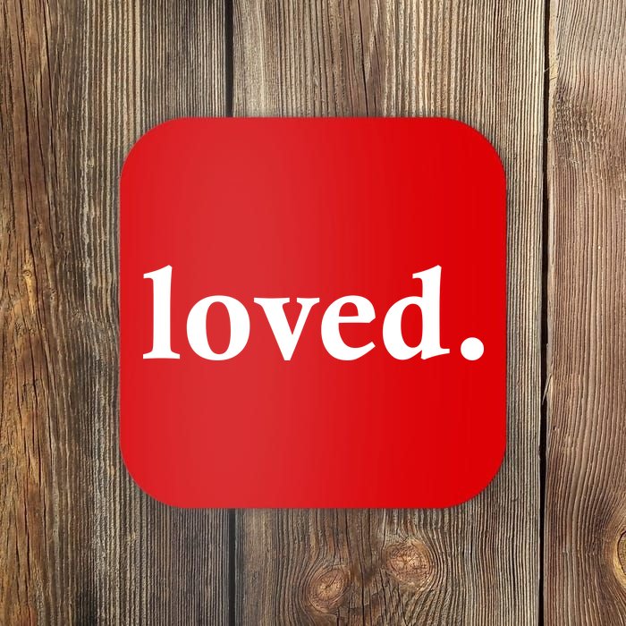 Loved. Valentine's Day Love Classic Logo Coaster