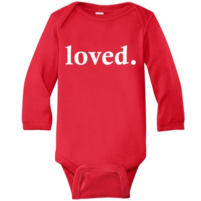 Loved. Valentine's Day Love Classic Logo Baby Long Sleeve Bodysuit