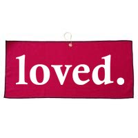 Loved. Valentine's Day Love Classic Logo Large Microfiber Waffle Golf Towel