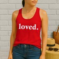 Loved. Valentine's Day Love Classic Logo Womens Tank Top