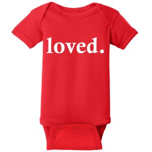 Loved. Valentine's Day Love Classic Logo Baby Bodysuit