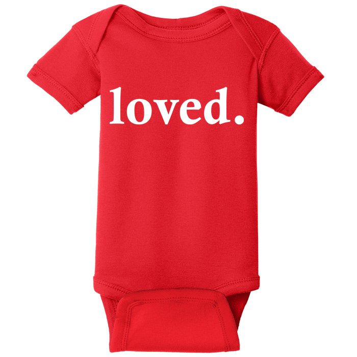 Loved. Valentine's Day Love Classic Logo Baby Bodysuit