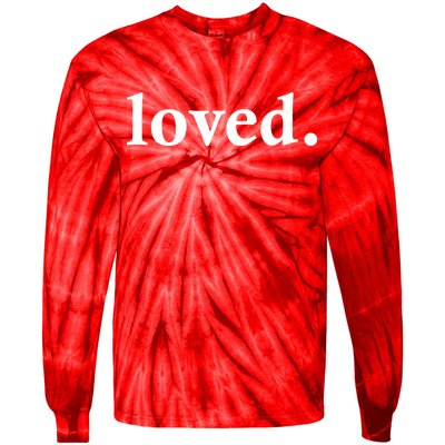 Loved. Valentine's Day Love Classic Logo Tie-Dye Long Sleeve Shirt