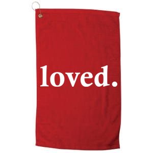 Loved. Valentine's Day Love Classic Logo Platinum Collection Golf Towel