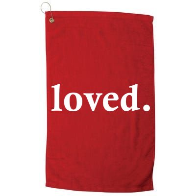 Loved. Valentine's Day Love Classic Logo Golf Towel
