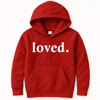 Loved. Valentine's Day Love Classic Logo Kids Hoodie