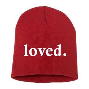 Loved. Valentine's Day Love Classic Logo Short Acrylic Beanie