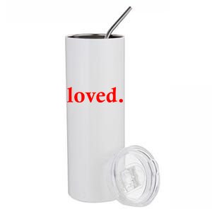 Loved. Valentine's Day Love Classic Logo Stainless Steel Tumbler