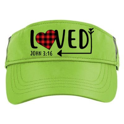 Loved Arrow Heart John 3:16 Adult Drive Performance Visor