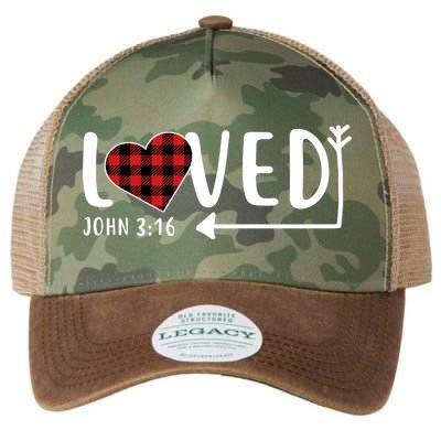 Loved Arrow Heart John 3:16 Legacy Tie Dye Trucker Hat