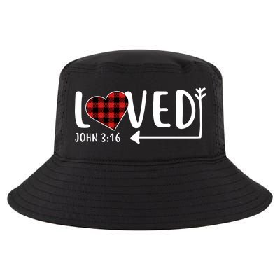 Loved Arrow Heart John 3:16 Cool Comfort Performance Bucket Hat