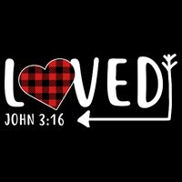 Loved Arrow Heart John 3:16 Cooling Performance Crew T-Shirt