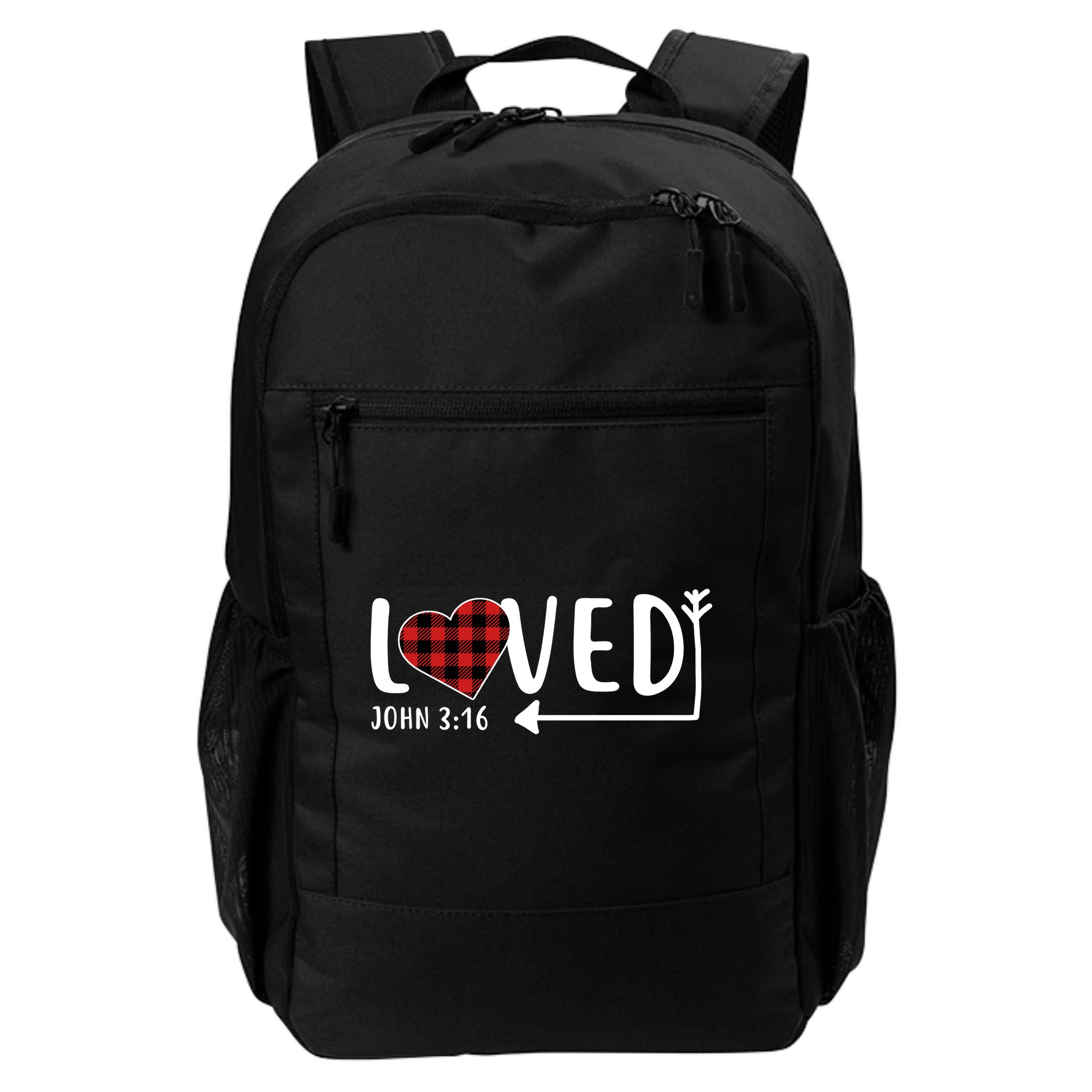 Loved Arrow Heart John 3:16 Backpack
