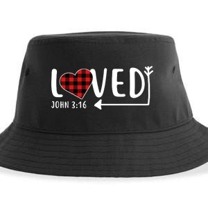 Loved Arrow Heart John 3:16 Sustainable Bucket Hat