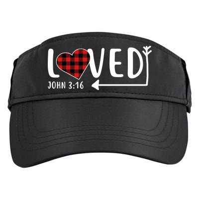 Loved Arrow Heart John 3:16 Adult Drive Performance Visor