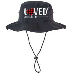 Loved Arrow Heart John 3:16 Legacy Cool Fit Booney Bucket Hat