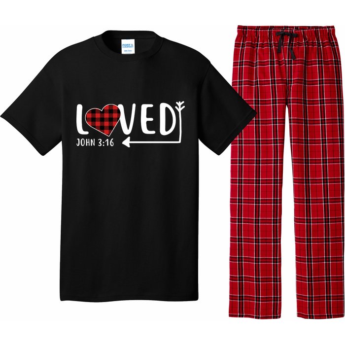 Loved Arrow Heart John 3:16 Pajama Set