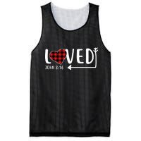 Loved Arrow Heart John 3:16 Mesh Reversible Basketball Jersey Tank