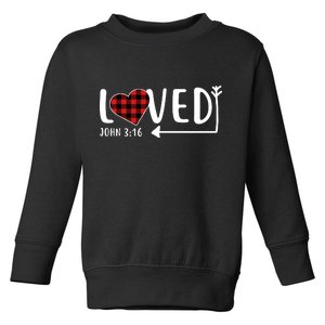 Loved Arrow Heart John 3:16 Toddler Sweatshirt