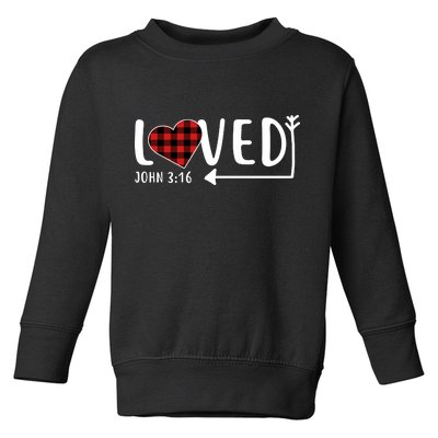 Loved Arrow Heart John 3:16 Toddler Sweatshirt