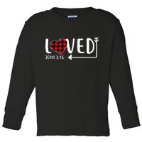 Loved Arrow Heart John 3:16 Toddler Long Sleeve Shirt