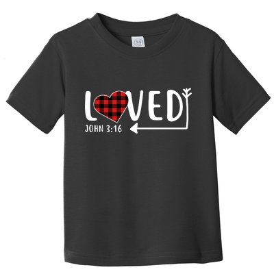 Loved Arrow Heart John 3:16 Toddler T-Shirt