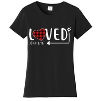 Loved Arrow Heart John 3:16 Women's T-Shirt