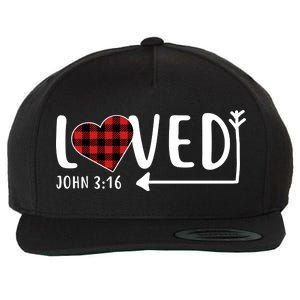 Loved Arrow Heart John 3:16 Wool Snapback Cap