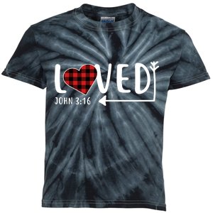 Loved Arrow Heart John 3:16 Kids Tie-Dye T-Shirt