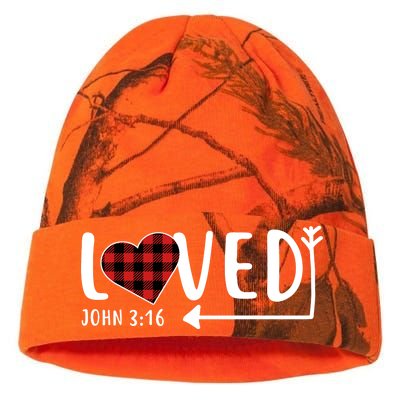 Loved Arrow Heart John 3:16 Kati Licensed 12" Camo Beanie