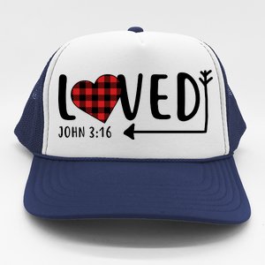 Loved Arrow Heart John 3:16 Trucker Hat