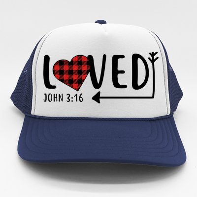 Loved Arrow Heart John 3:16 Trucker Hat