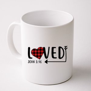 Loved Arrow Heart John 3:16 Coffee Mug