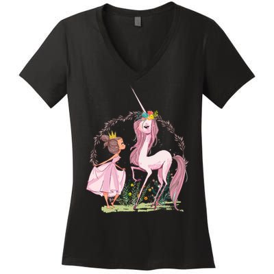 Lovely Tale Vintage Unicorn Women's V-Neck T-Shirt