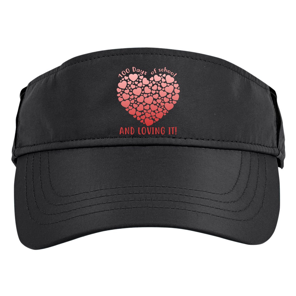 Loving 100 Days of School Adult Drive Performance Visor