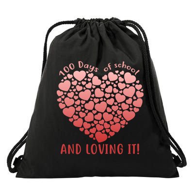 Loving 100 Days of School Drawstring Bag