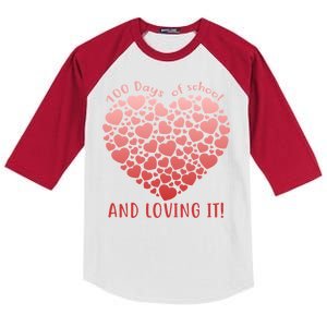 Loving 100 Days of School Kids Colorblock Raglan Jersey