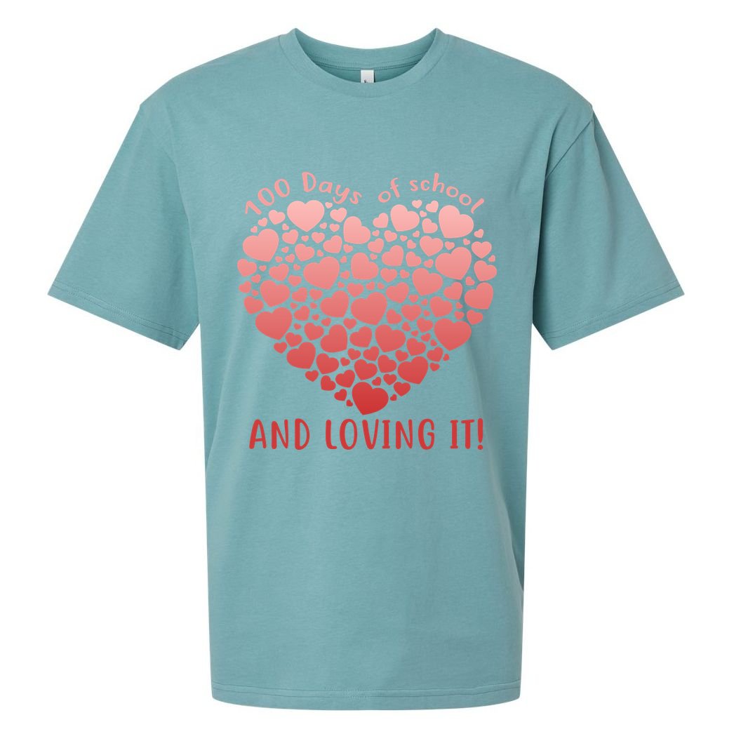 Loving 100 Days of School Sueded Cloud Jersey T-Shirt